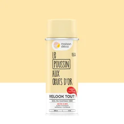 Peinture aérosol relook tout MAISON DECO jaune mat 0.400 L