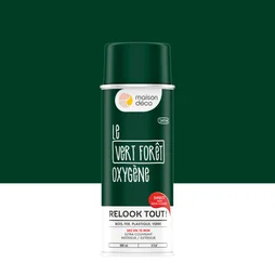 Peinture aérosol Relook Tout MAISON DECO vert foret satiné 0.400 L