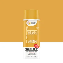 Peinture aérosol Relook Tout MAISON DECO moutarde satiné 400 ml