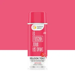 Peinture aérosol Relook tout MAISON DECO fuschia brillant 400 ml