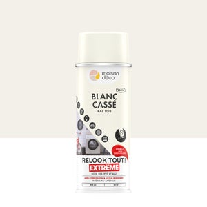 Peinture aérosol Relook tout MAISON DECO blanc ral 1013 RAL 1013 satiné 400 ml