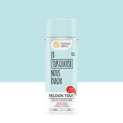 Peinture aérosol Relook tout MAISON DECO turquoise mat 400 ml