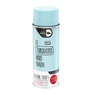 Peinture aérosol Relook tout MAISON DECO turquoise mat 400 ml