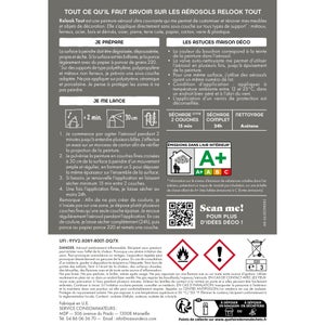 Peinture aérosol Relook tout MAISON DECO fonte métallisé 400 ml