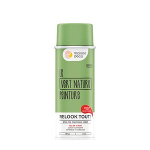 Peinture aérosol Relook tout MAISON DECO vert nature satiné 400 ml