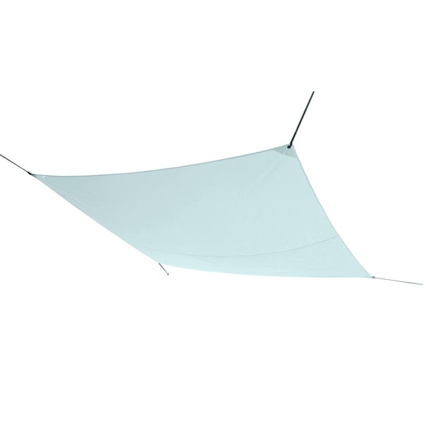 Voile d'ombrage rectangulaire, L.400 x l.295 cm, bleu laguna