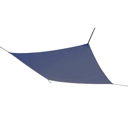Voile d'ombrage rectangulaire, L.400 x l.295 cm,  bleu saphir