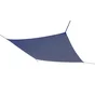Voile d'ombrage rectangulaire, L.400 x l.295 cm,  bleu saphir