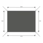 Voile d'ombrage rectangulaire, L.400 x l.295 cm, rouge carmen
