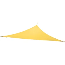 Voile d'ombrage triangulaire, L.360 x l.360 cm, jaune