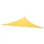Voile d'ombrage triangulaire, L.360 x l.360 cm, jaune