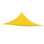 Voile d'ombrage triangulaire, L.360 x l.360 cm, jaune