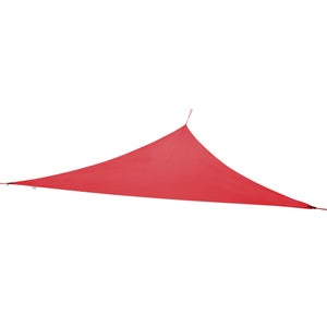 Voile d'ombrage triangulaire, L.360 x l.360 cm, rouge carmen