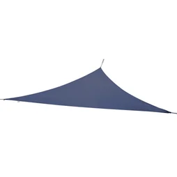 Voile d'ombrage triangulaire, L.360 x l.360 cm, bleu saphir