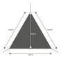 Voile d'ombrage triangulaire, L.360 x l.360 cm, gris anthracite