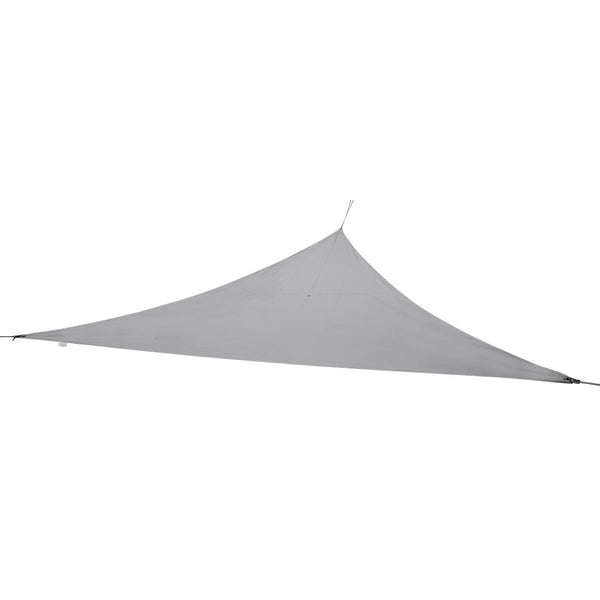 Voile d'ombrage triangulaire, L.360 x l.360 cm, gris granite