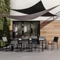 Voile d'ombrage triangulaire, L.360 x l.360 cm, gris granite