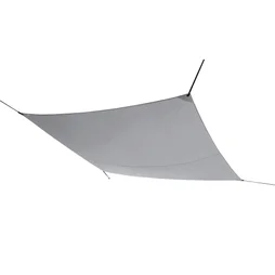 Voile d'ombrage rectangulaire, L.400 x l.295 cm, gris granite