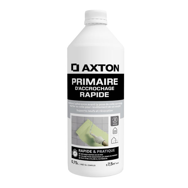 Primaire d'accrochage interieur/exterieur sec en 30 min AXTON 0.75L