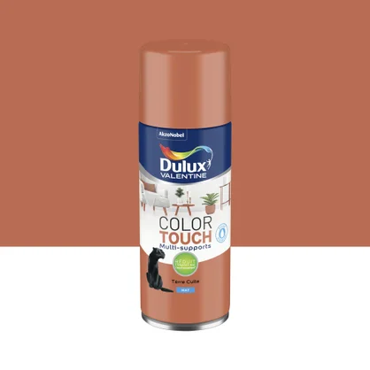 Bombe de peinture Color touch DULUX VALENTINE terre cuite mat 400 ml