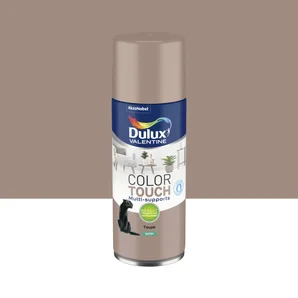 Bombe de peinture Color touch DULUX VALENTINE taupe satiné 400 ml