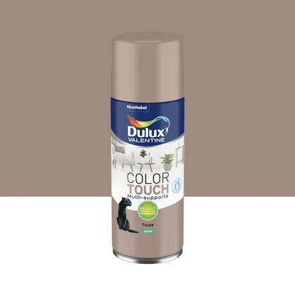 Bombe de peinture Color touch DULUX VALENTINE taupe satiné 400 ml