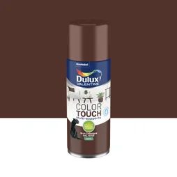 Bombe de peinture Color touch DULUX VALENTINE brun châtaigne satin 400ml