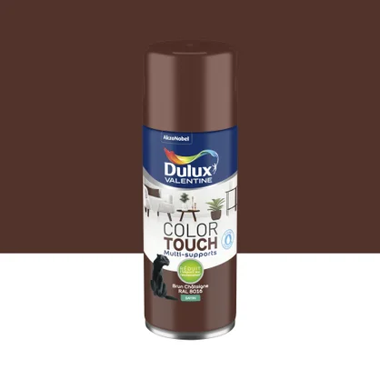 Bombe de peinture Color touch DULUX VALENTINE brun châtaigne satin 400ml