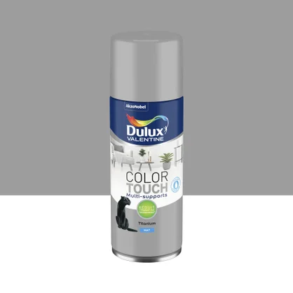 Bombe de peinture Color touch DULUX VALENTINE titanium mat 400 ml