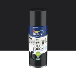 Bombe de peinture Color touch DULUX VALENTINE noir RAL 9005 satiné 400 ml