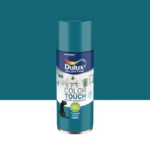 Bombe de peinture Color touch DULUX VALENTINE turquoise intense mat 400 ml
