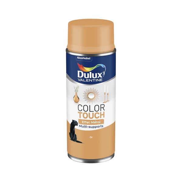 Bombe de peinture Color touch effet metal DULUX VALENTINE or 400 ml