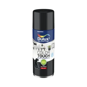 Bombe de peinture Color touch DULUX VALENTINE noir RAL 9005 brillant 400 ml
