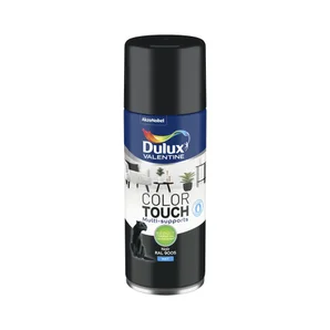 Bombe de peinture Color touch DULUX VALENTINE noir RAL 9005 mat 400 ml
