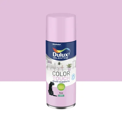 Bombe de peinture Color touch DULUX VALENTINE rose satiné 400 ml