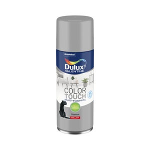 Peinture aérosol Color touch DULUX VALENTINE titanium brillant 0.4l