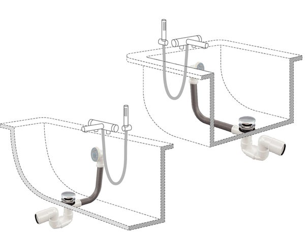 kit évacuation horizontale siphon inclus EQUATION