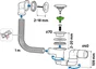 kit évacuation horizontale siphon inclus EQUATION