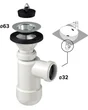 Vidage raccord trop plein diam. 32 mm EQUATION