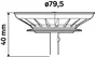 Panier pour bonde d'évier diamètre 80, EQUATION