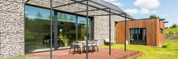 Extension pergola Vedas alu noir 3X1.5