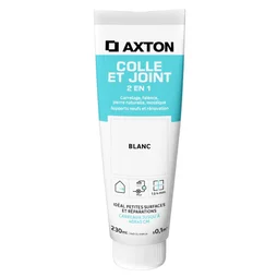Colle et joint pate, interieur, blanc AXTON 0.34KG