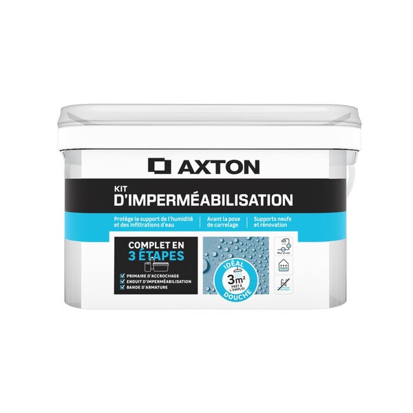 Kit impermeabiLisation mur, sol et angle AXTON 3 kg