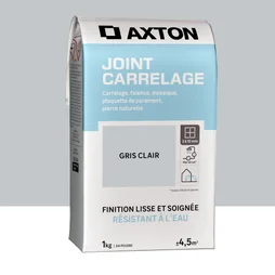 Joint poudre carrelage / mosaïque AXTON gris clair 1KG