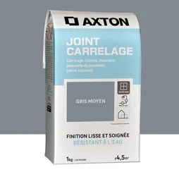 Joint poudre carrelage / mosaïque AXTON gris moyen 1KG