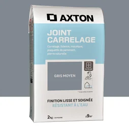 Joint poudre carrelage / mosaique superieur a 3mm AXTON gris moyen 2KG