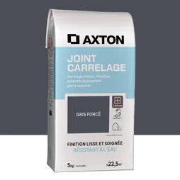 Joint poudre carrelage / mosaique superieur a 3mm AXTON gris fonce 5KG
