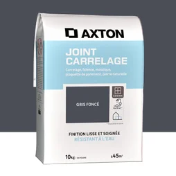 Joint poudre carrelage / mosaique superieur a 3mm AXTON gris fonce 10KG