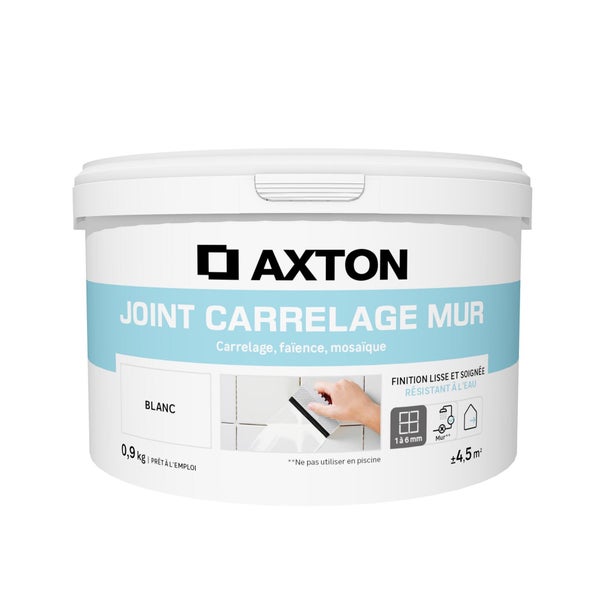 Joint pate carrelage / mosaique AXTON blanc 0.9 kg