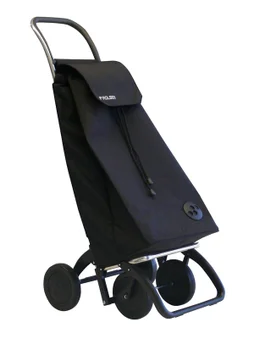 Chariot de course 4 roues fixe 43l rolser marina noir/blanc